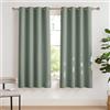 PONY DANCE Tende Oscuranti Termiche Isolanti Verde Salvia per Camera da Letto Tenda Corta Bambini Cameretta Curtains per Interni con Anelli 2 Pezzi L 132 x A 158 cm