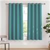 PONY DANCE Tende Oscuranti per Interni Tende per Bambini Cameretta Tenda Finestra con Anelli Tende Termiche Isolanti per Interni 2 Pezzi L 140 x A 175 cm, Sea Teal