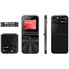 AZUIQiMeng Mini i15 Pro Telefono Cellulare Sbloccato 2024, Telefono Cellulare più Piccolo Al Mondo Sbloccato, Cellulare Per Anziani, Dual Sims, 1000mAh, 1.8 inch (Nero)