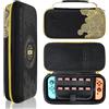 BONHHC Custodia da Trasporto Switch , Rigida Case da Viaggio Compatibile con Switch / Switch OLED , Custodia Protettiva da Viaggio Switch con Tasche per Console, Accessori (Nero)