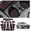 SHAOHAO Tappetini Compatibile con Audi Q2 / S line 2017-2026 Anti-polvere antiscivolo Supporto tazza interno Tappetini Antiscivolo AntiGraffio in Gomma per Interni Accessori Audi Q2 Rosso