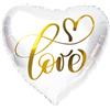 Folat - Palloncino Foil a Forma di Cuore Bianco 'Love' - 45 cm