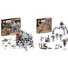 LEGO Star Wars Walker AT-TE, Set da La Vendetta dei Sith & Star Wars Battle Pack Clone Trooper e Battle Droid Set da Battaglia