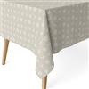 ECOMMERC3 Tovaglia antimacchia in cotone rettangolare 260x140 Ancora Beige | Per il tavolo allungato, antimacchia, non assorbe i liquidi, si lava in lavatrice a freddo