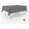 ECOMMERC3 | Tovaglia Vichy antimacchia per tavolo rettangolare dimensioni 220x140 cm | Tovaglia resinata antimacchia, ultra morbida, impermeabile, Vichy Nero