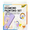 folia 31804 - Set di pittura a diamante SUPERHEROES, adesivi con motivi e accessori di supereroi, set artigianale per disegnare adesivi con pietre glitterate