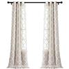 Lush Decor Coppia di tende a pannello Avon Trellis Grommet velate beige (213,4 x 96,5 cm)