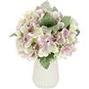Flair Flower Bouquet di ortensie in vaso per ortensie artificiali, bouquet di fiori artificiali, bouquet di fiori di seta, bouquet di fiori, composizioni floreali, decorazione da tavolo, rosa