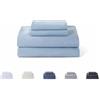 Todocama Set di lenzuola da 4 pezzi - 5003 - Lenzuolo con angoli - Sopra - Due federe da 50 x 80 cm. (letto 105 x 190/200 cm, azzurro)
