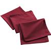 douceur d'intérieur, 3 tovaglioli (40 x 40 cm) Mistral Bordeaux, cotone riciclato