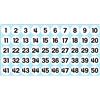 GamesMonkey® - Etichette Numeri Adesivi Cerchi - Bianco - da 1 a 50 - (50-500 - 2500 pezzi)(10-25 mm) Vinile Impermeabile - Inventario Consecutivi (25 mm - 2,5 cm, 50 Pezzi - 1 Foglio)