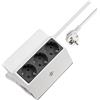 Brennenstuhl Clampable 3-Way Power Strip (Multiple Socket for Attaching with 3 m Cable, Clamp Width 5 cm, with Increased Touch Protection) White/Anthracite