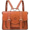ECOSUSI Borsa Porta PC per 15,6 Pollici Donna Tracolla Grande Cartella Zaini per PC portatili Borsa e Messenger Borsetta Vintage per Lavoro Scuola Business Ufficio Marrone Chiaro