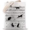 Generic Borsa a secchiello con note musicali, divertente e divertente, regalo per amanti della musica, regalo per amanti dei gatti, Nota musicale-tb