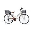 MADICKS Bicicletta Donna da Passeggio Olanda Misura 28 Bici da città Vintage retrò con Cestino anteriore e posteriore Beige Con Cambio