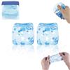 Drufoful 2 PCS Cubo Pallina Antistress,Giocattolo Antistress, Big Ice Cube Fidget Toys, palline antistress, cubo per ansia e sollievo dallo stress, giocattolo sensoriale per ragazzi e ragazze