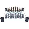 Nemesis Now Medieval Knight Chess Set Unisex Scacchi Standard Vetro