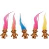 ZOKJSW 5pcs Mini Bambole Troll,Troll d'Epoca in PVC,Bambola fortunata,Mini Figure d'azione, Adorabile Collezione di Ragazzi Carini,Progetto Scolastico,Artigianato,favori della Festa,3 cm