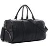 BACCINI borsa viaggio tracolla vera pelle FLORIAN grande I duffle bag weekend uomo donna I borsone bagaglio a mano sportivo nero-52-cm fatto a mano
