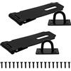 Bwintech 2 Pezzi Nero Lucchetto Hasp Latch Serrature 4 Pollice (100mm) 304 In Acciaio Inox Serratura Hasp Latch Hasp per Porta Shed Gate Cabinet con Vite