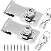 Litensh Lucchetto a serratura, Serratura a Chiave, Lucchetto Hasp, Chiusure Hasp, chiavistello, chiavistello, serratura per porte, Cassetto Armadio Serrature Hasp 3 Inch 2PCS