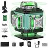 ENRIPRT Livella Laser Autolivellante 16 Linee, 4 X 360 °Livello Laser Autolivellante Verde, 2 x Batterie, Luminosità regolabile, Supporto rotante, Telecomando, Base Magnetica