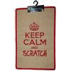 Wouapy - Tappeto tiragraffi per Gatto - Tappeto Rettangolare in sisal - Tappeto da grattare - Design & di Tendenza - Scritta Keep Calm And Scratch - Pratico e Antiscivolo - Rosso