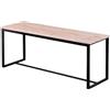 Urban Living La CASA Blanca Panchina in legno e metallo - Bianco/Marrone - L 120 X A 46 X P 35 cm