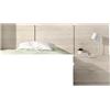 DEKIT GRUPO RIMOBEL BITO - Testiera a tre pannelli con comodino a due cassetti - Naturale - 96 x 157 x 34,2 cm