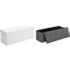 Songmics Cassapanca Contenitore 120L, Pouf Contenitore, Panca Poggiapiedi Pieghevole & Panca da 114,5 cm con vano portaoggetti, cassapanca pieghevole, box portaoggetti