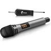 TONOR Microfono Senza Fili, UHF Sistema Wireless Microfonico Dinamico Portatile in Metallo Cordless con Ricevitore Ricaricabile, Uscita 1/4 per Amplificatore, Sistema PA, Macchina da Karaoke, Grigio
