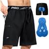 NICEWIN Pantaloncini da mountain bike da uomo con imbottitura 4D rimovibile, leggeri, per mountain bike, vestibilità ampia