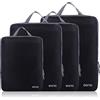 Eono Organizzatori da Viaggio a Compressione, Organizer Valigia Set, Cubo di Viaggio, Cubi di Imballaggio, Compression Packing Cube