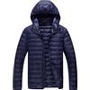 Generic Piumino Uomo 100 Grammi Con Cappuccio Caldo Invernale Giubbotto Leggero Casual Elegante Giacca Antivento Impermeabile Trapuntato Cappotto Manica Lunga Imbottito Comodo Piumino