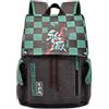 WANSHIXIANG Zaino Cosplay Tanjirou La Lama Dell'Ammazzademoni Anime Demon DS Slayer 42x27x12cm - Licenza Ufficiale