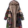 Masrin Cappotto invernale da donna con cappuccio vintage stile etnico giacca invernale spessa in pile Teddy caldo felpa con cappuccio giacca con bottoni open Front Boucle cappotto giacca in pile,
