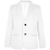 dPois Giacca Elegante Bambino Ragazzo Unisex Blazer Slim Fit Giacca Casuale Smoking Tuxedo Maniche Lunghe Slim Fit Capispalla Capotto da Cerimonia Battesimo, 4-14 Anni Bianco 11-12 anni