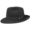 Borsalino Cappello Bogart Marengo Donna/Uomo - Made in Italy Lana di Feltro Pelo con Nastro Grosgrain Estate/Inverno - 58 cm Nero