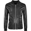 VEQUÈ Giubbotto Uomo Motociclista Giubbino Primaverile Estivo Casual Giacca Moto Eco Pelle Leggero (IT, Testo, M, Regular, Regular, Nero College)