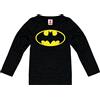 Logoshirt®️ DC Comics I Batman I Logo I Maglietta I T-Shirt Stampate I Cotone I Bambini I Ragazzo I Manica Lunga I Nero I Design Originale su Licenza I Taglia 7-8 Anni