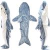 HEDIR Squadra squalo squalo Unisex Outfit Pigiama con Cappuccio con Cappuccio con Cappuccio per Sonno Letto per Dormire novità Halloween Cosplay per Pigiama da Notte.,Blue-170cm