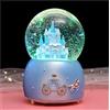 HKSICHENGKEJIUK Globo musicale con neve musicale con sfera di cristallo con luci LED glitterate colorate nevicata palla di neve per bambini ragazze nipote compleanno Natale Capodanno festa