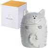 SPOTTED DOG GIFT COMPANY - Barattolo da cucina a forma di gatto - per tè, caffè e zucchero - idee regalo per donna, uomo e amanti dei gatti - in ceramica - bianco