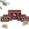 Brandsseller Set di 5 barattoli per biscotti in metallo - Barattoli natalizi con coperchio, contenitori alimentari per biscotti, dolci e pasticcini - Design bordeaux con renna