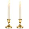 Inweder Portacandele in Oro Candeliere in Metallo: 2 Pezzi Porta Candele in Ottone Portalumini a Cero Portacandele Vintage Finestra per Centrotavola Matrimonio Natale Mantello Decorazioni per la Casa