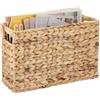 TOLIDA Portariviste stabile in giacinto d'acqua, cestino portaoggetti in tessuto, per libri, riviste, carta come regalo, 39,5 x 14 x 25,3 cm