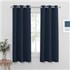 PONY DANCE Tende Termiche per Interni Corte Tende Oscuranti con Anelli per Cameretta Bambini Curtains per Salotto Eleganti Moderne 2 Pezzi L 106 x A 158 cm, Blu Scuro