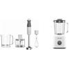 Kenwood Frullatore ad Immersione HBM40.302WH, Sistema TriBlade con 3 Lame, 1 Velocità+Turbo & BLP31.A0WH Frullatore, Caraffa da 1,6L, Lame in Acciaio, 2 Velocità e Pulse