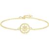 GAVU Bracciale Donna Argento 925 Bussola Regalo Romantico per Lei, Bracciale Oro Donna