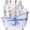 spa luxetique Set regalo di compleanno per donne spa Luxetique Spa, 8 pezzi, set da bagno al gelsomino con olio essenziale, set regalo per donne, Regalo Festa della Mamma, San Valentino, Regalo Natale Donna